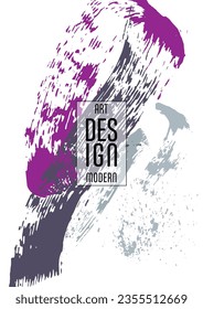 Сovers with brush strokes and splashes for books, magazines, catalogs. Universal abstract layouts.
