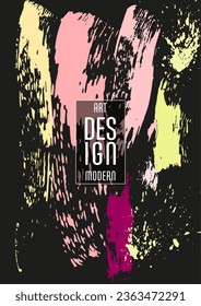 Сovers with brush strokes and splashes for books, magazines, catalogs. Universal abstract layouts.