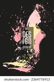 Сovers with brush strokes and splashes for books, magazines, catalogs. Universal abstract layouts.
