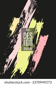 Сovers with brush strokes and splashes for books, magazines, catalogs. Universal abstract layouts.
