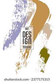 Сovers with brush strokes and splashes for books, magazines, catalogs. Universal abstract layouts.
