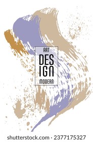 Сovers with brush strokes and splashes for books, magazines, catalogs. Universal abstract layouts.
