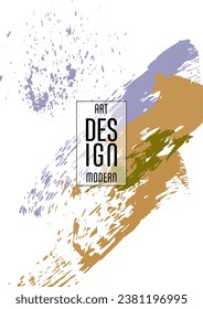 Сovers with brush strokes and splashes for books, magazines, catalogs. Universal abstract layouts.
