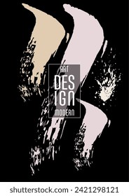 Сovers with brush strokes and splashes for books, magazines, catalogs. Universal abstract layouts.
