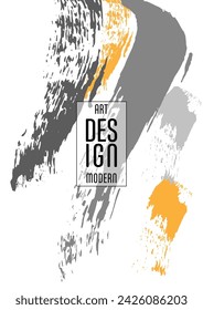Сovers with brush strokes and splashes for books, magazines, catalogs. Universal abstract layouts.
