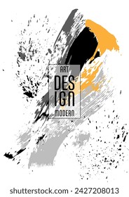 Сovers with brush strokes and splashes for books, magazines, catalogs. Universal abstract layouts.