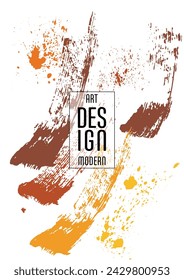Сovers with brush strokes and splashes for books, magazines, catalogs. Universal abstract layouts.
