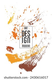 Сovers with brush strokes and splashes for books, magazines, catalogs. Universal abstract layouts.
