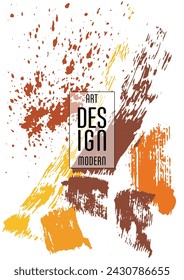 С mit Pinselstrichen und Spritzern für Bücher, Zeitschriften, Kataloge. Allgemeine abstrakte Layouts.
