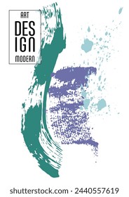 Сovers with brush strokes and splashes for books, magazines, catalogs. Universal abstract layouts.

