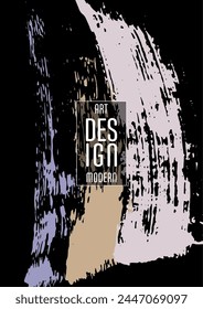 Сovers with brush strokes and splashes for books, magazines, catalogs. Universal abstract layouts.
