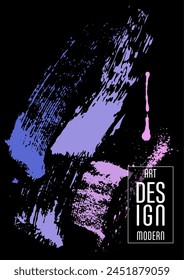 Сovers with brush strokes and splashes for books, magazines, catalogs. Universal abstract layouts.
