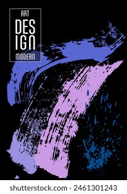 С con pinceladas y salpicaduras para libros, revistas, catálogos. Diseños abstractos universales.