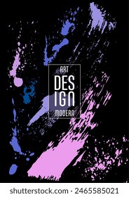 Сovers with brush strokes and splashes for books, magazines, catalogs. Universal abstract layouts.
