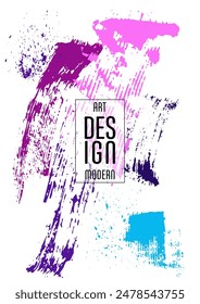 Сovers with brush strokes and splashes for books, magazines, catalogs. Universal abstract layouts.