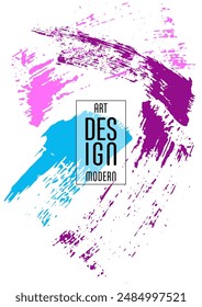 Сovers with brush strokes and splashes for books, magazines, catalogs. Universal abstract layouts.
