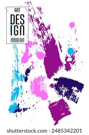 Сovers with brush strokes and splashes for books, magazines, catalogs. Universal abstract layouts.
