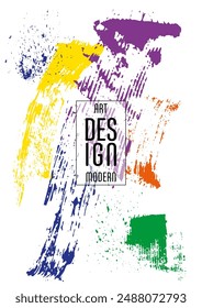 Сovers with brush strokes and splashes for books, magazines, catalogs. Universal abstract layouts.
