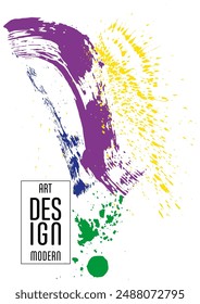 Сovers with brush strokes and splashes for books, magazines, catalogs. Universal abstract layouts.
