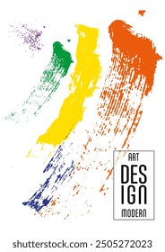Сovers with brush strokes and splashes for books, magazines, catalogs. Universal abstract layouts.
