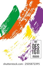 Сovers with brush strokes and splashes for books, magazines, catalogs. Universal abstract layouts.
