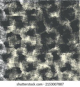 Brush strokes spread on the canvas. Grunge stained background. Monochrome graphics.