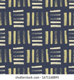 Brush Strokes Squares Seamless Pattern , Geometric Background .