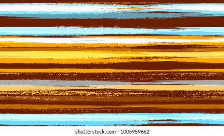 Brush Strokes and Stripes with Watercolor Grunge Effect. Paintbrush Lines Seamless Pattern. Paint Watercolor Style Stripes. Cloth, Linen, Textile Print Design Background.