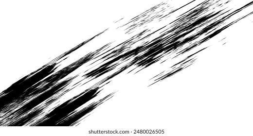 Brush strokes templates, vector grunge paintbrush