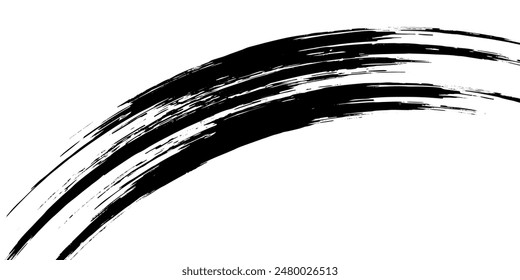 Brush strokes templates, vector grunge paintbrush