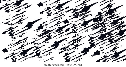 Plantillas de pinceladas, pincel grunge de Vector