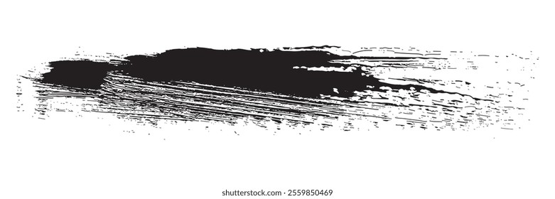 Brush strokes templates, vector grunge paintbrush