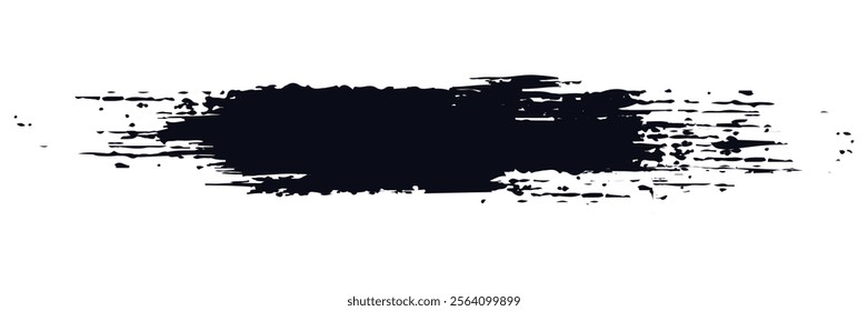 Brush strokes templates, vector grunge paintbrush