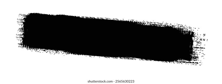 Brush strokes templates, vector grunge paintbrush. Vector hand drawn big brush stain. Monochrome ink painted stroke. Painted by brush black stain. Monochrome artistic backdrop.