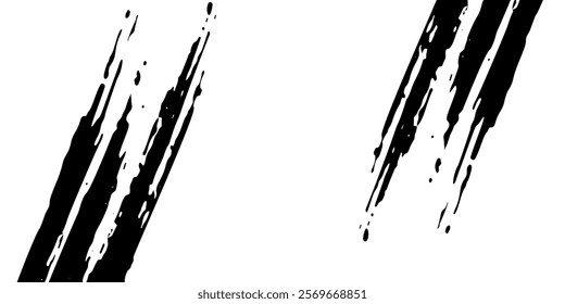 Brush strokes templates, vector grunge paintbrush. eps 10