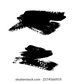 Brush strokes templates, vector grunge paintbrush