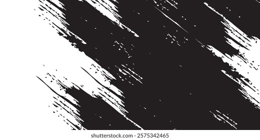 Brush strokes templates, vector grunge paintbrush	