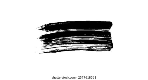 Brush strokes templates, vector grunge paintbrush

