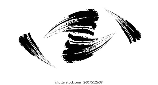 Brush strokes templates, vector grunge paint brush effect