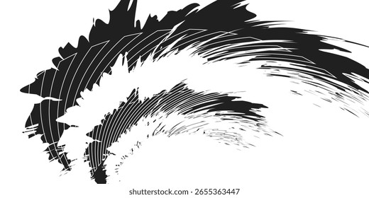 Brush strokes templates, vector grunge paintbrush eps10.