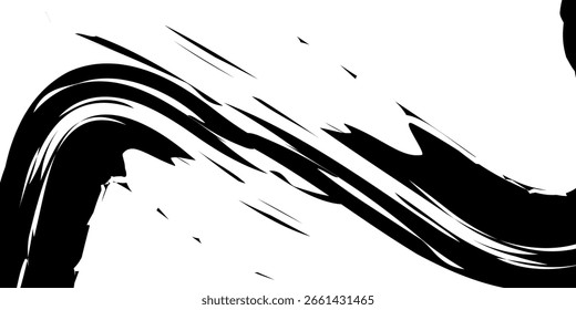 Plantillas de pinceladas, pincel grunge de Vector