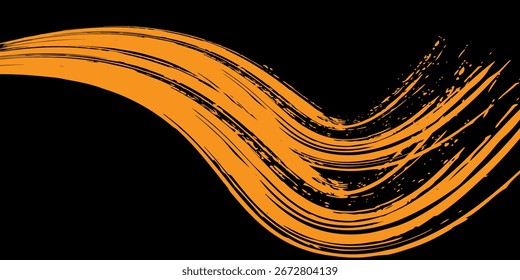 Brush strokes templates, vector grunge simple art