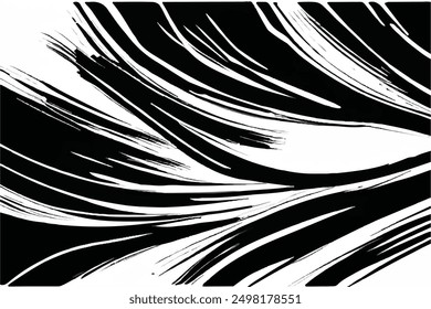 Brush strokes texture. Black Brush strokes isolated on white background. Brush strokes grunge background.