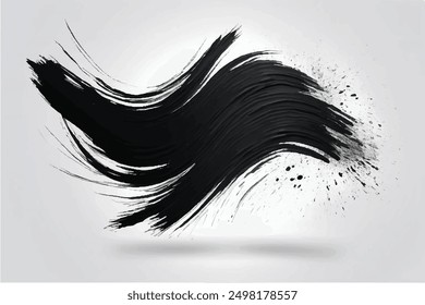 Brush strokes texture. Black Brush strokes isolated on white background. Brush strokes grunge background.