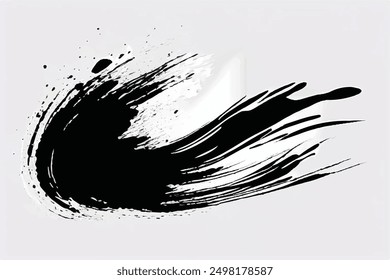 Brush strokes texture. Black Brush strokes isolated on white background. Brush strokes grunge background.