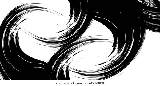 Brush strokes texture. Black Brush strokes isolated on white background. Brush strokes grunge background.
