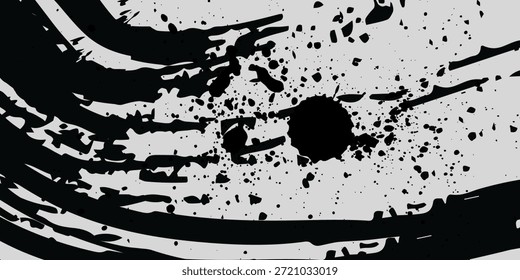 Textura de pinceladas. Pinceladas negras aisladas sobre fondo blanco. salpica buenas ilustraciones de papel