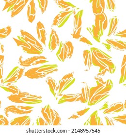 Brush Strokes Tropical Leaf nahtloses Design für Modetextilien, Grafiken und Handwerk