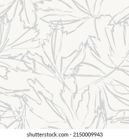 Brush Strokes Tropical Leaf seamless pattern design for fashion textiles, graphics and crafts