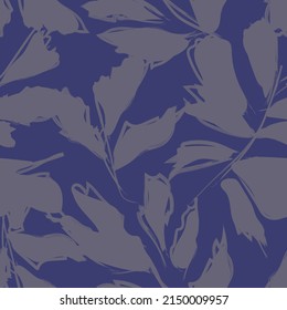 Brush Strokes Tropical Leaf seamless pattern design for fashion textiles, graphics and crafts